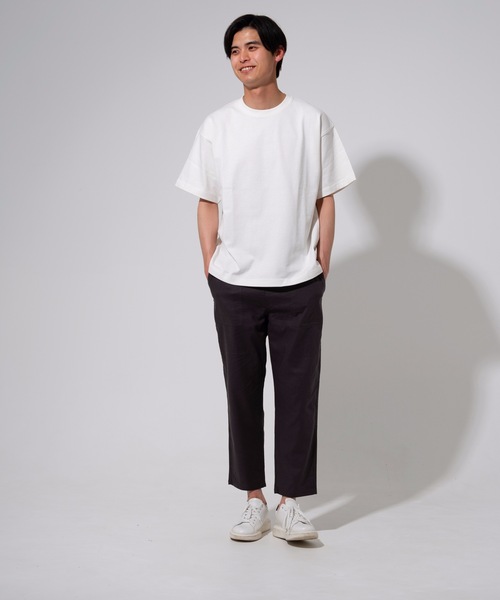 Blue Standard (ブルースタンダード)の「【BLUE STANDARD】オーガニックコットン 無地 ビッグシルエットTシャツ(Tシャツ/カットソー・メンズ・ホワイト/オリーブ/ベージュ/ブラック/ブルー・X-LARGE/LARGE/MEDIUM)」の10枚目の写真