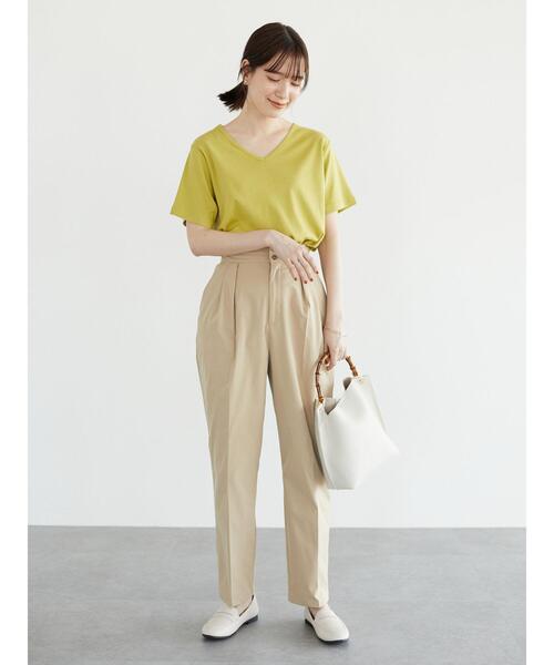Green　Parks（グリーンパークス）の「ツータックパンツ＊（その他パンツ・レディース・オレンジ/ベージュ/カーキ/チャコールグレー・L/M）」の6枚目の写真