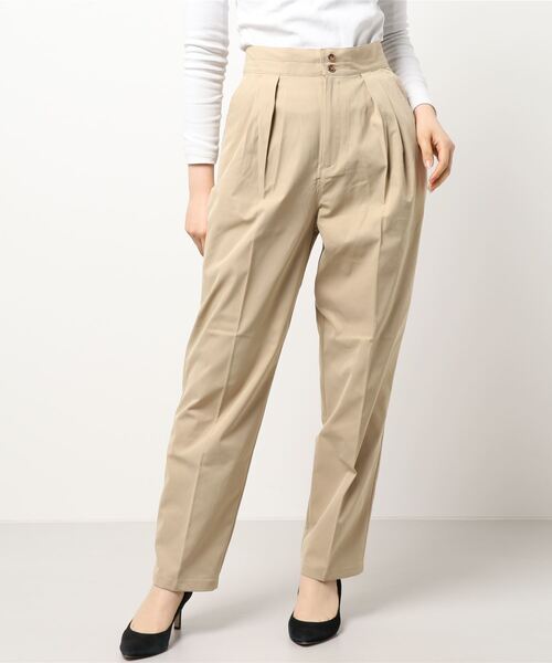 Green　Parks（グリーンパークス）の「ツータックパンツ＊（その他パンツ・レディース・オレンジ/ベージュ/カーキ/チャコールグレー・L/M）」の21枚目の写真