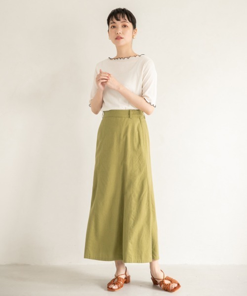 LOWRYS FARM(ローリーズファーム)の「シアーメロータイト5S 944844(Tシャツ/カットソー・レディース・ダークブラウン/ブラック/イエロー/オフホワイト・FREE)」の7枚目の写真