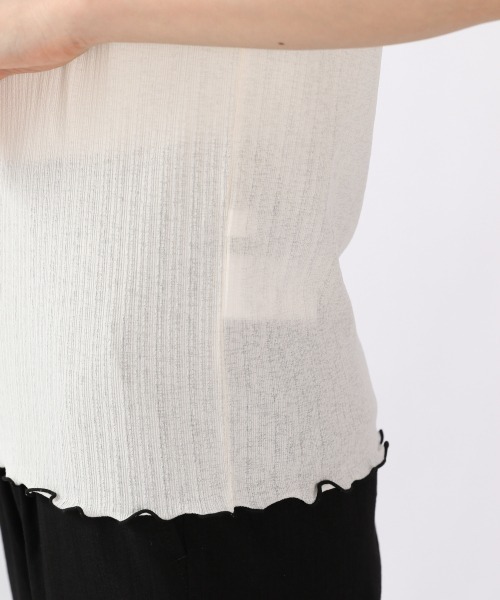 LOWRYS FARM(ローリーズファーム)の「シアーメロータイト5S 944844(Tシャツ/カットソー・レディース・ダークブラウン/ブラック/イエロー/オフホワイト・FREE)」の19枚目の写真