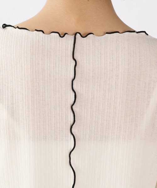 LOWRYS FARM(ローリーズファーム)の「シアーメロータイト5S 944844(Tシャツ/カットソー・レディース・ダークブラウン/ブラック/イエロー/オフホワイト・FREE)」の20枚目の写真