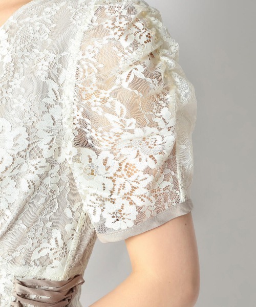 LODISPOTTO（ロディスポット）の「プリンセスレースパワショルマキシワンピース（ワンピース・レディース・アイボリー/ライトブルー/ピンク・MEDIUM）」の12枚目の写真