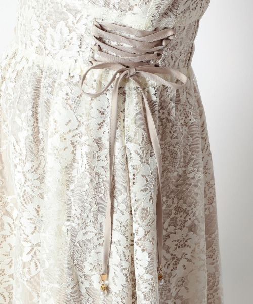 LODISPOTTO（ロディスポット）の「プリンセスレースパワショルマキシワンピース（ワンピース・レディース・アイボリー/ライトブルー/ピンク・MEDIUM）」の13枚目の写真
