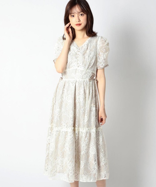 LODISPOTTO（ロディスポット）の「プリンセスレースパワショルマキシワンピース（ワンピース・レディース・アイボリー/ライトブルー/ピンク・MEDIUM）」の6枚目の写真