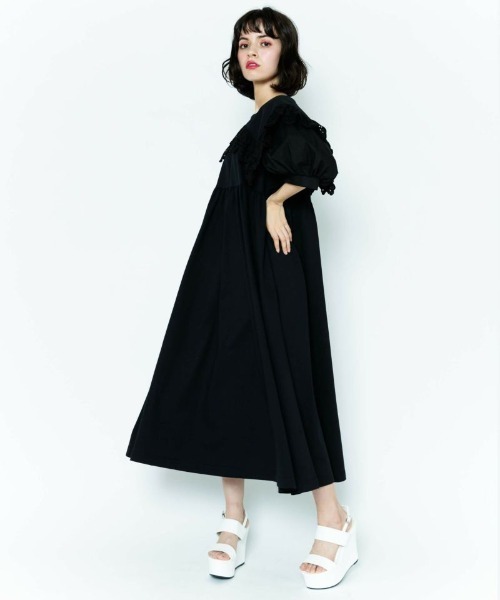 Candy Stripper（キャンディストリッパー）の「BIG COLLAR ドレス（ドレス・レディース・ホワイト/ミント/ブラック・2）」の6枚目の写真