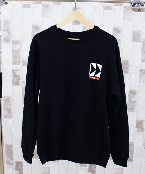 DIESEL(ディーゼル)の「ロゴ胸プリント バックプリント スウェットトレーナー「SWEATIDSLT-WILLY」(スウェット・メンズ・ブラック/ホワイト・XXL/L/M/S/XL)」の4枚目の写真