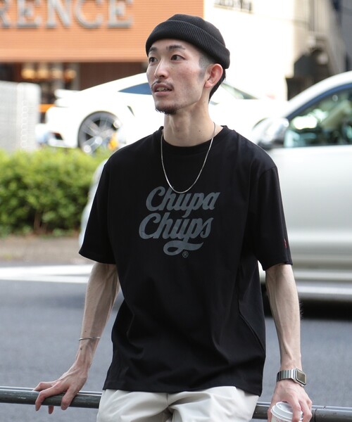 THE SHOP TK (ザ ショップ ティーケー )の「◆【SHELTECH×ChupaChups】胸プリントTシャツ(Tシャツ/カットソー・メンズ・パープル系/ブラック/ベージュ/オフホワイト・03/04/02)」の3枚目の写真