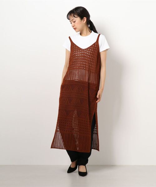 クロシェ編みニットキャミワンピース ワンピース Styleblock スタイルブロック のファッション通販 Zozotown