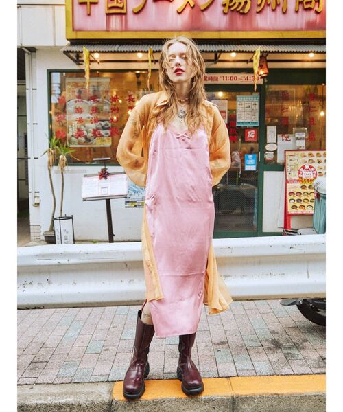 jouetie(ジュエティ)の「レイヤードランジェリーワンピース(ワンピース・レディース・ブラック/オレンジ/グリーン・MEDIUM)」の10枚目の写真