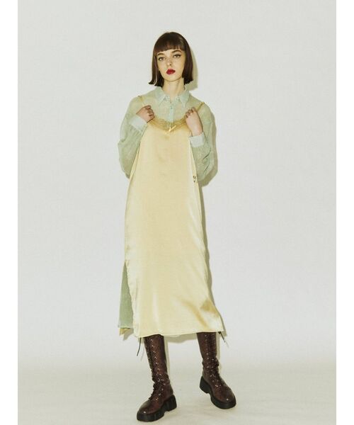 jouetie(ジュエティ)の「レイヤードランジェリーワンピース(ワンピース・レディース・ブラック/オレンジ/グリーン・MEDIUM)」の11枚目の写真