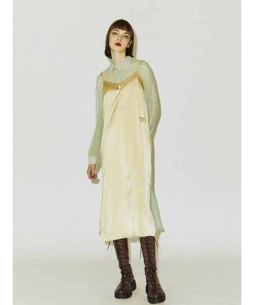 jouetie(ジュエティ)の「レイヤードランジェリーワンピース(ワンピース・レディース・ブラック/オレンジ/グリーン・MEDIUM)」の14枚目の写真