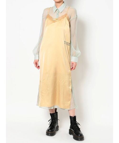 jouetie(ジュエティ)の「レイヤードランジェリーワンピース(ワンピース・レディース・ブラック/オレンジ/グリーン・MEDIUM)」の5枚目の写真