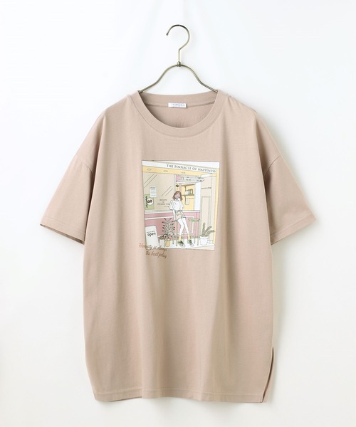 イラストプリントｔシャツ
