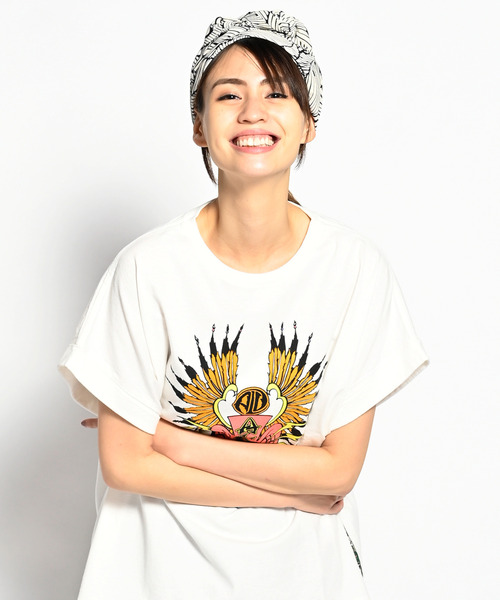 ALDIES（アールディーズ）の「Leaf Turban / リーフターバン（ヘアバンド・レディース・レッド/オリーブ/ホワイト×ブラック/ブラック×ホワイト・FREE）」の2枚目の写真