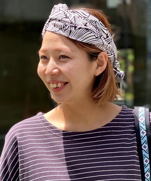 ALDIES（アールディーズ）の「Leaf Turban / リーフターバン（ヘアバンド・レディース・レッド/オリーブ/ホワイト×ブラック/ブラック×ホワイト・FREE）」の10枚目の写真