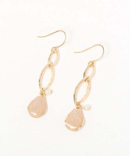 LAKOLE（ラコレ）の「チェーンエポドロップピアス / 948495（ピアス（両耳用）・レディース・ピンク/ライトグリーン・FREE）」の2枚目の写真