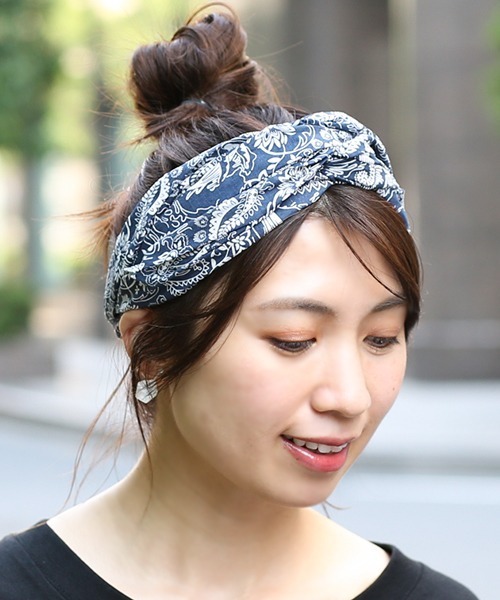 チチカカ（チチカカ）の「アロハカラーヘアバンド（ヘアバンド・レディース・ネイビー/レッド/イエロー・FREE）」の2枚目の写真