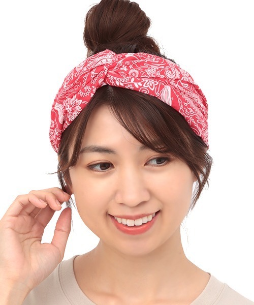 チチカカ（チチカカ）の「アロハカラーヘアバンド（ヘアバンド・レディース・ネイビー/レッド/イエロー・FREE）」の3枚目の写真