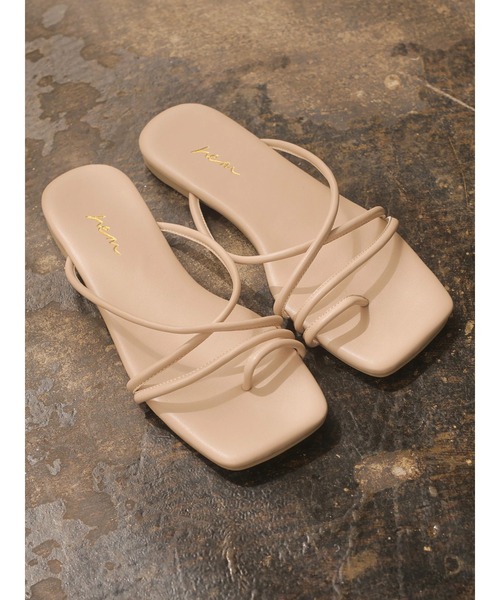 rem closet（レムクローゼット）の「ラインストラップサンダル（サンダル・レディース・ブラック/モカ/ベージュ・X-SMALL/SMALL）」の3枚目の写真