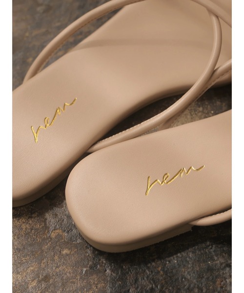 rem closet（レムクローゼット）の「ラインストラップサンダル（サンダル・レディース・ブラック/モカ/ベージュ・X-SMALL/SMALL）」の8枚目の写真