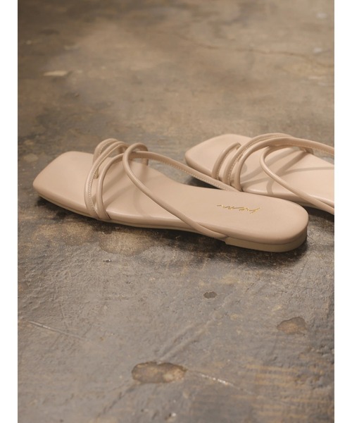 rem closet（レムクローゼット）の「ラインストラップサンダル（サンダル・レディース・ブラック/モカ/ベージュ・X-SMALL/SMALL）」の15枚目の写真