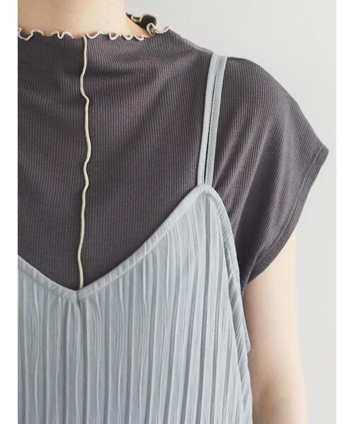 Green　Parks（グリーンパークス）の「ワッシャーカットキャミワンピース＊（ワンピース・レディース・チャコールグレー/ベージュ/グリーン・FREE）」の19枚目の写真