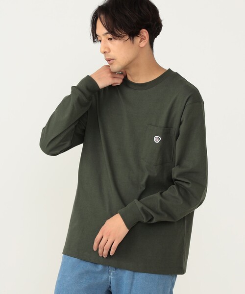 BEAMS HEART（ビームスハート）の「BEAMS HEART / コーヒー刺繍 ロングスリープ Tシャツ（Tシャツ/カットソー・メンズ・ホワイト/オリーブ/ブルー系その他/ネイビー/その他・MEDIUM/LARGE/X-LARGE/SMALL）」の14枚目の写真