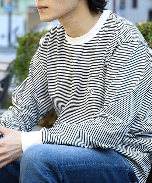 BEAMS HEART（ビームスハート）の「BEAMS HEART / コーヒー刺繍 ロングスリープ Tシャツ（Tシャツ/カットソー・メンズ・ホワイト/オリーブ/ブルー系その他/ネイビー/その他・MEDIUM/LARGE/X-LARGE/SMALL）」の19枚目の写真