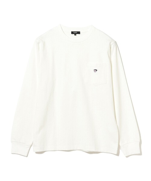 BEAMS HEART（ビームスハート）の「BEAMS HEART / コーヒー刺繍 ロングスリープ Tシャツ（Tシャツ/カットソー・メンズ・ホワイト/オリーブ/ブルー系その他/ネイビー/その他・MEDIUM/LARGE/X-LARGE/SMALL）」の21枚目の写真