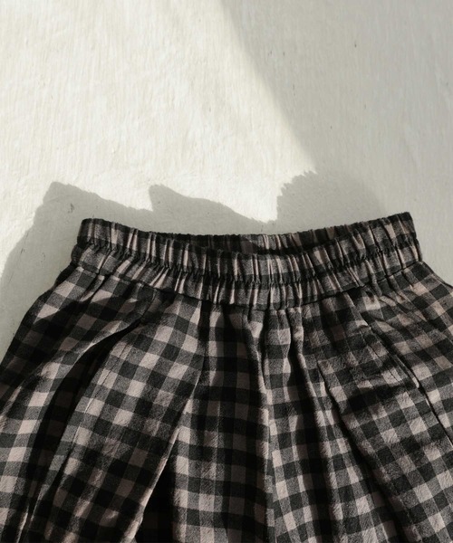 antiqua(アンティカ)の「ナチュラルチェックワイドパンツ(その他パンツ・キッズ・ブラウン系その他・4/6/3/5)」の16枚目の写真