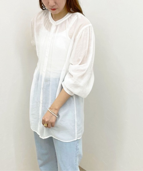 apres jour clair(アプレジュールクレア)の「【apres jour clair】メッシュビスチェ×シアーブラウスSET【ZOZOTOWN限定アイテム】(シャツ/ブラウス・レディース・ベージュ/その他/アイボリー・フリー/X-LARGE)」の6枚目の写真