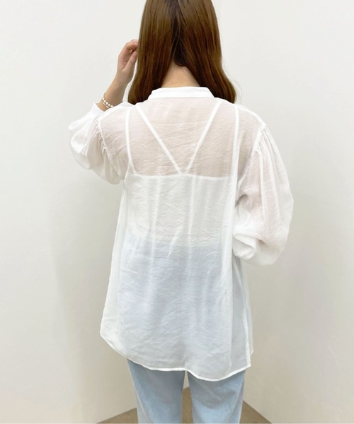 apres jour clair(アプレジュールクレア)の「【apres jour clair】メッシュビスチェ×シアーブラウスSET【ZOZOTOWN限定アイテム】(シャツ/ブラウス・レディース・ベージュ/その他/アイボリー・フリー/X-LARGE)」の7枚目の写真