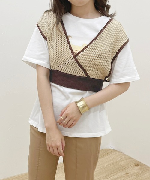 apres jour clair(アプレジュールクレア)の「【apres jour clair】メッシュビスチェ×シアーブラウスSET【ZOZOTOWN限定アイテム】(シャツ/ブラウス・レディース・ベージュ/その他/アイボリー・フリー/X-LARGE)」の19枚目の写真