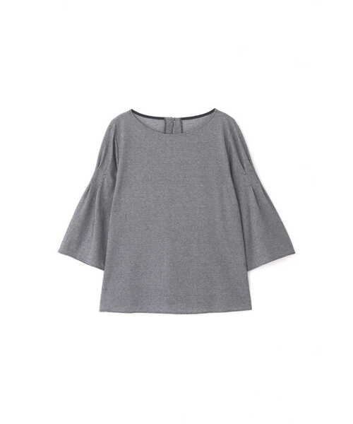 human woman(ヒューマンウーマン)の「◆コットン麻チドリジャージプルオーバー(Tシャツ/カットソー・レディース・ネイビー/ホワイト/ライトグリーン・MEDIUM)」の8枚目の写真