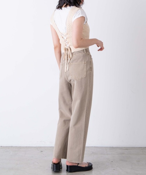 WEGO（ウィゴー）の「WEGO/【2点セット】Tシャツsetバックレースアップニットビスチェ（Tシャツ/カットソー・レディース・グリーン/ライトベージュ・FREE）」の13枚目の写真