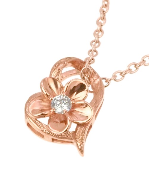 blackdia ocean（ブラックダイヤオーシャン）の「blackdia ocean CZプルメリアハートネックレス（ネックレス・レディース・シルバー/ゴールド/ピンクゴールド・FREE）」の15枚目の写真