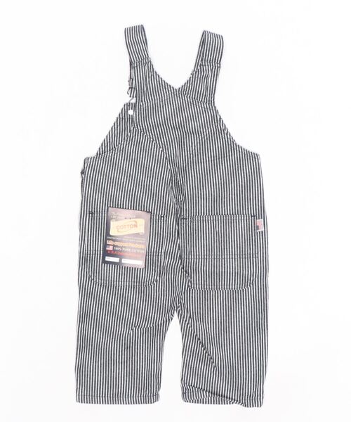 Life Support Products（ライフサポートプロダクツ）の「【コットンUSA】デニムオーバーオール（80～160cm）（サロペット/オーバーオール・キッズ・ネイビー/ストライプ/キナリ・90/100/110/120/80/130/95/140/150/160）」の13枚目の写真