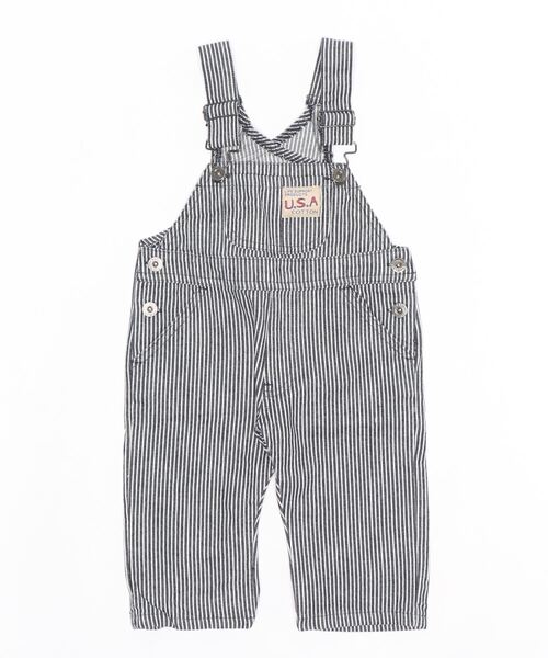 Life Support Products（ライフサポートプロダクツ）の「【コットンUSA】デニムオーバーオール（80～160cm）（サロペット/オーバーオール・キッズ・ネイビー/ストライプ/キナリ・90/100/110/120/80/130/95/140/150/160）」の12枚目の写真