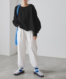 forksy. | 【forksy.】ボリューム袖ダメージ加工スウェットトップス(スウェット)