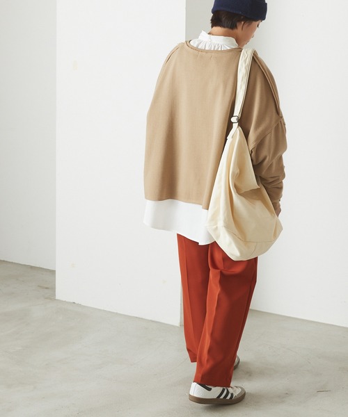 forksy.（フォルクシー）の「【forksy.】ボリューム袖ダメージ加工スウェットトップス（スウェット・レディース・チャコールグレー/ブラック/ベージュ/ネイビー/グレー/ピンク/ブルー/モスグリーン/オートミール/ダークオレンジ・FREE）」の22枚目の写真