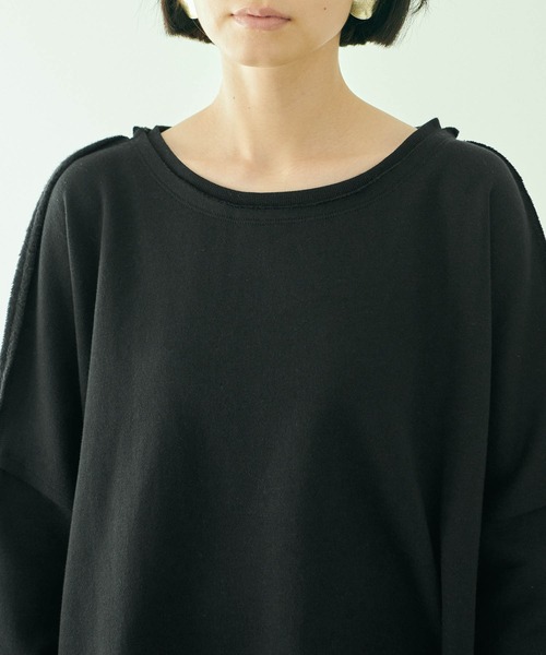 forksy.（フォルクシー）の「【forksy.】ボリューム袖ダメージ加工スウェットトップス（スウェット・レディース・チャコールグレー/ブラック/ベージュ/ネイビー/グレー/ピンク/ブルー/モスグリーン/オートミール/ダークオレンジ・FREE）」の11枚目の写真