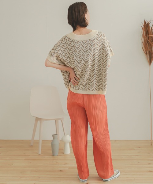 SENSE OF PLACE by URBAN RESEARCH（センスオブプレイスバイアーバンリサーチ）の「2WAYジャガードニットベスト（ニット/セーター・レディース・アイボリー/モカ・ONE）」の20枚目の写真