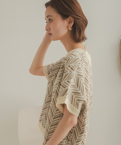 SENSE OF PLACE by URBAN RESEARCH（センスオブプレイスバイアーバンリサーチ）の「2WAYジャガードニットベスト（ニット/セーター・レディース・アイボリー/モカ・ONE）」の17枚目の写真