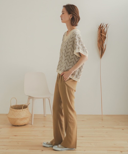 SENSE OF PLACE by URBAN RESEARCH（センスオブプレイスバイアーバンリサーチ）の「2WAYジャガードニットベスト（ニット/セーター・レディース・アイボリー/モカ・ONE）」の21枚目の写真