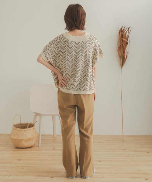 SENSE OF PLACE by URBAN RESEARCH（センスオブプレイスバイアーバンリサーチ）の「2WAYジャガードニットベスト（ニット/セーター・レディース・アイボリー/モカ・ONE）」の15枚目の写真