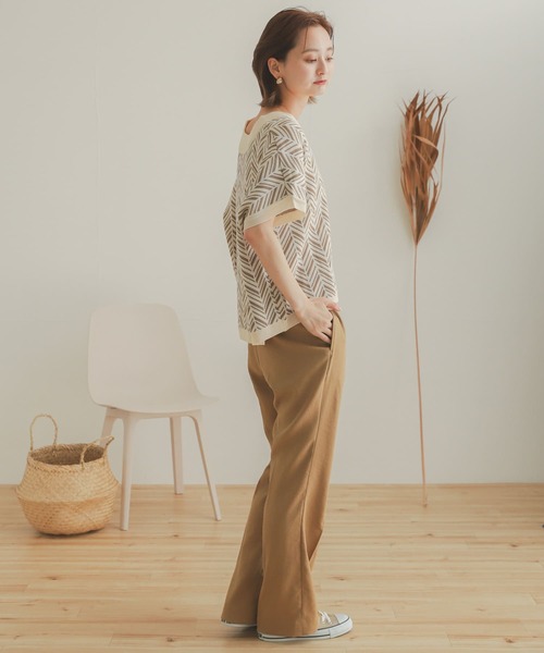 SENSE OF PLACE by URBAN RESEARCH（センスオブプレイスバイアーバンリサーチ）の「2WAYジャガードニットベスト（ニット/セーター・レディース・アイボリー/モカ・ONE）」の18枚目の写真