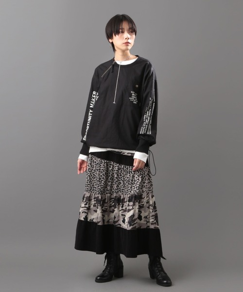 AVIREX（アヴィレックス）の「プリントジッププルオーバー/ PRINT ZIP PULLOVER（シャツ/ブラウス・レディース・ブラック/オリーブ・FREE）」の14枚目の写真