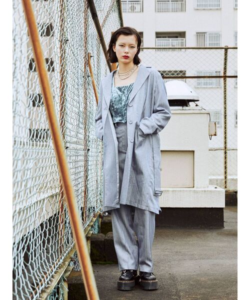 jouetie（ジュエティ）の「【セットアップ対応】ピンタックハイウエストパンツ（スラックス・レディース・アイボリー/ブラウン/ライトブルー/ブラック・MEDIUM）」の7枚目の写真