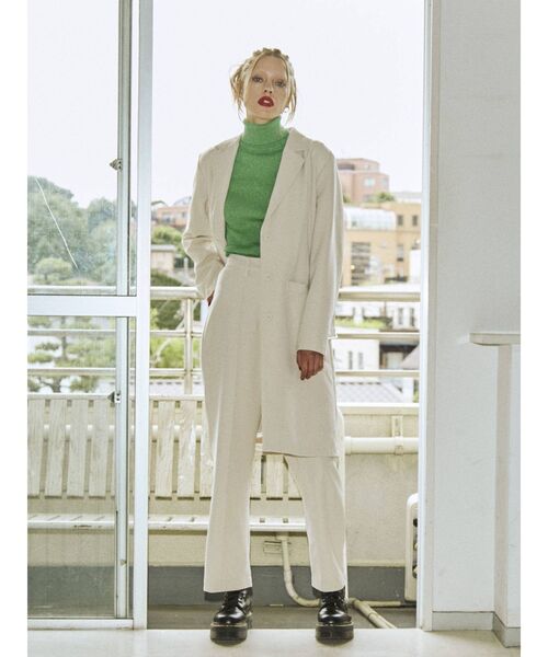 jouetie（ジュエティ）の「【セットアップ対応】ピンタックハイウエストパンツ（スラックス・レディース・アイボリー/ブラウン/ライトブルー/ブラック・MEDIUM）」の11枚目の写真